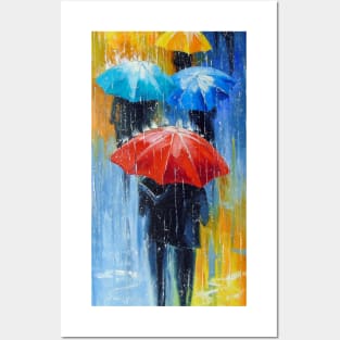 Rain multi-color Posters and Art